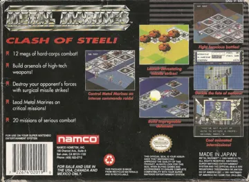 Metal Marines (USA) box cover back